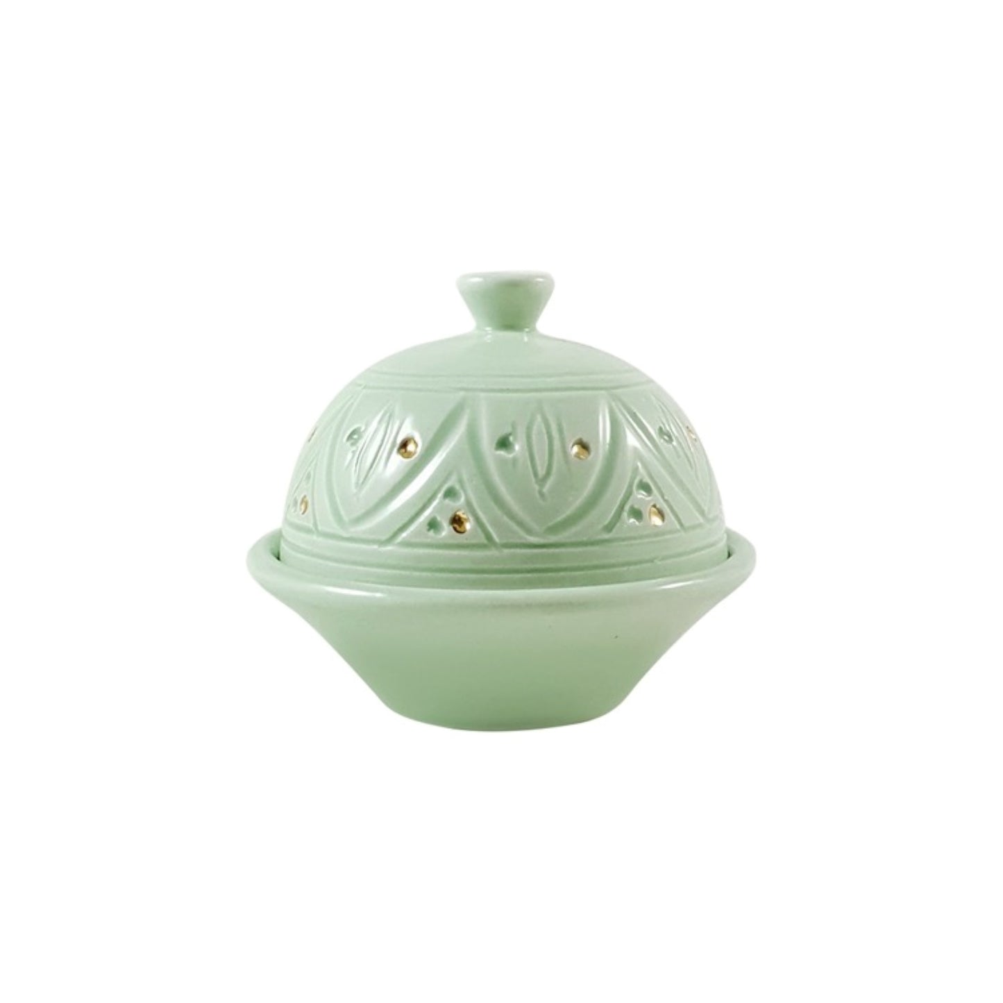 Butter Dish Impression Gold Ceramic