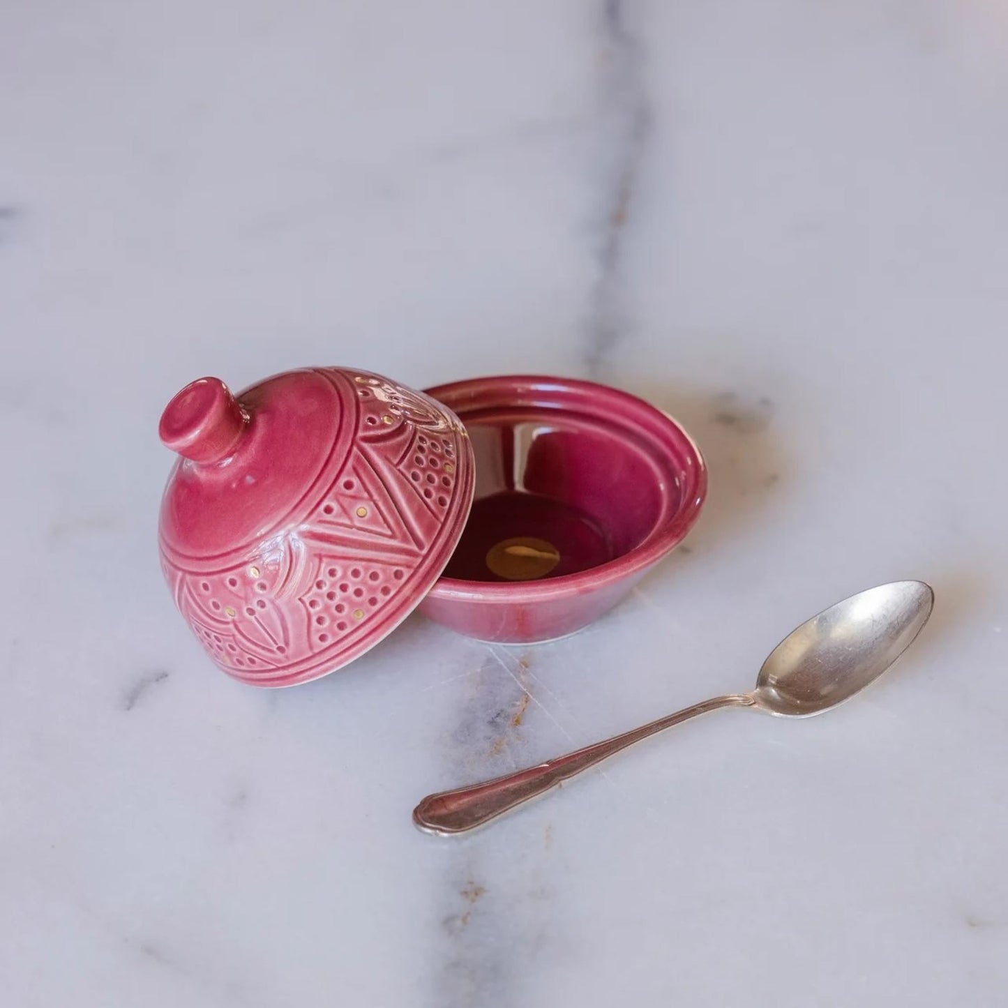 Butter Dish Impression Gold Ceramic