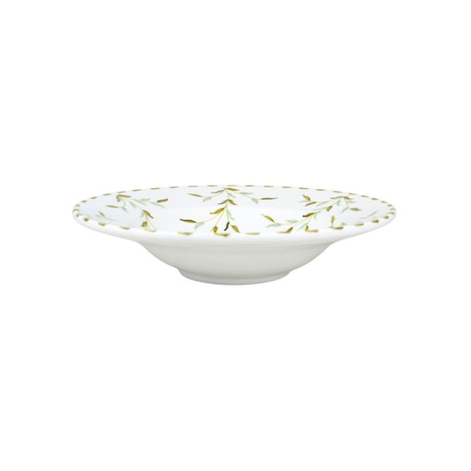 Leaves Gold Ceramic Pasta Plate