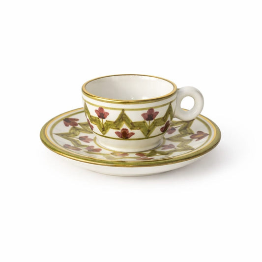Medium Coffee Cup & Saucer Mida Gold Ceramic
