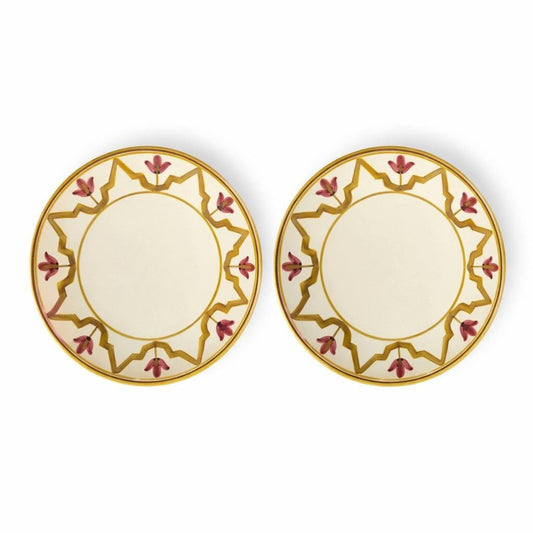 Large Plate Mida Gold Ceramic