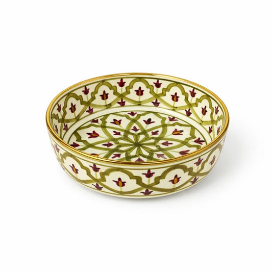 Straight Sided Plate Mida Gold Ceramic