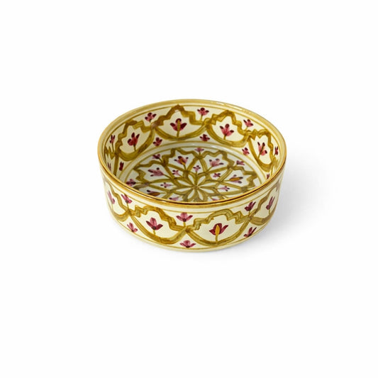 Straight Sided Salad Bowl Mida Gold Ceramic