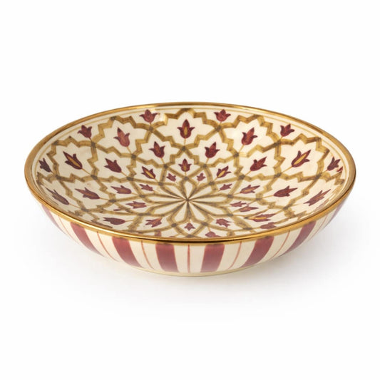 Medium Low Salad Bowl Mida Gold Ceramic