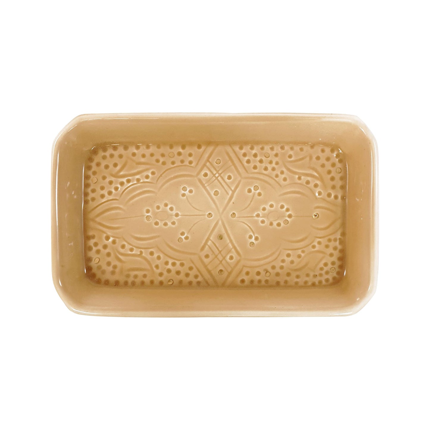Rectangular Tray Impression Gold Ceramic