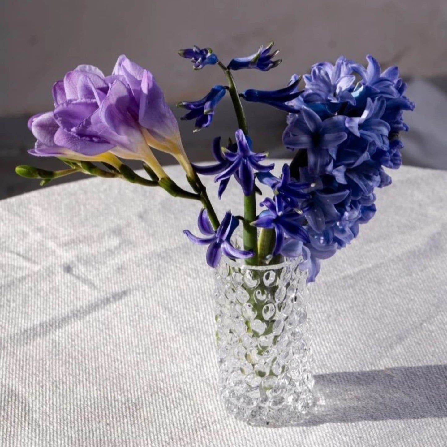 Clear Hobnail Bud Vase