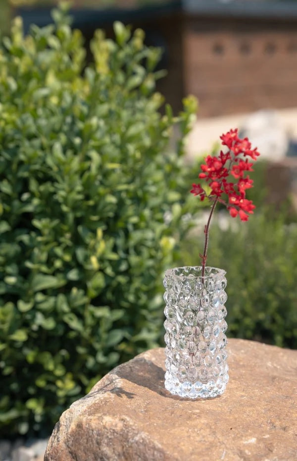 Clear Hobnail Bud Vase