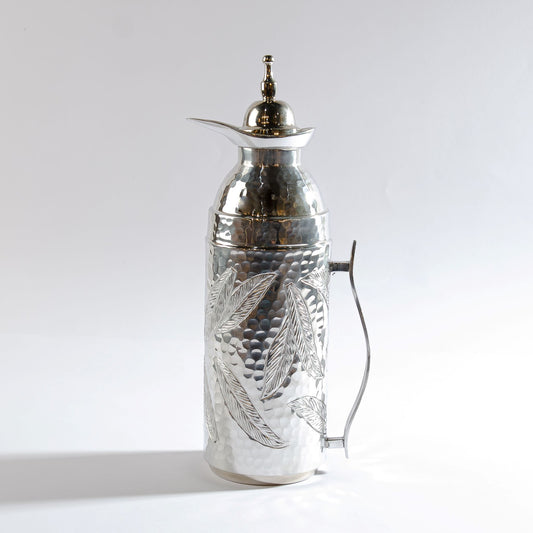 Silver Leaf Embossed Tea Thermos
