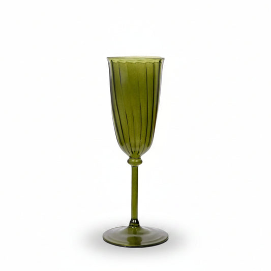 Green Gratitude Glasses Set of 6