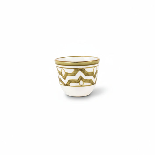 Arabic Coffee Cup Fassia Khaki Set of 6