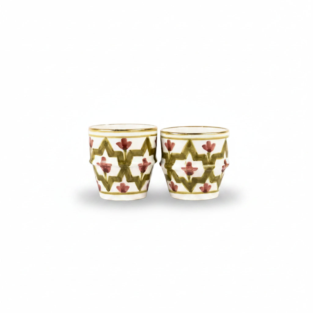 Small Mida Khaki Coffee Cup Set of 2