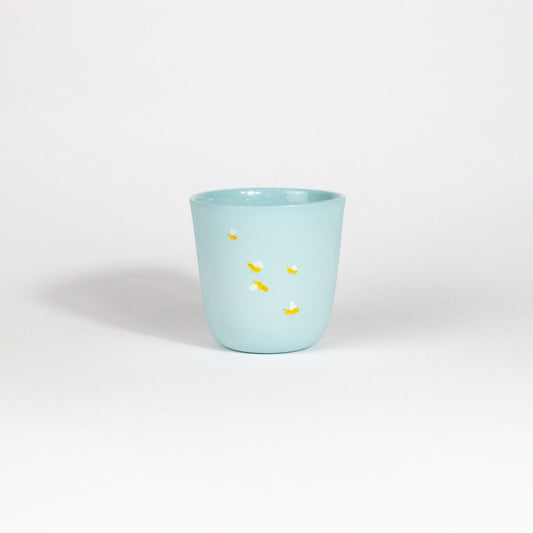 Bees Medium Cup Sky Blue