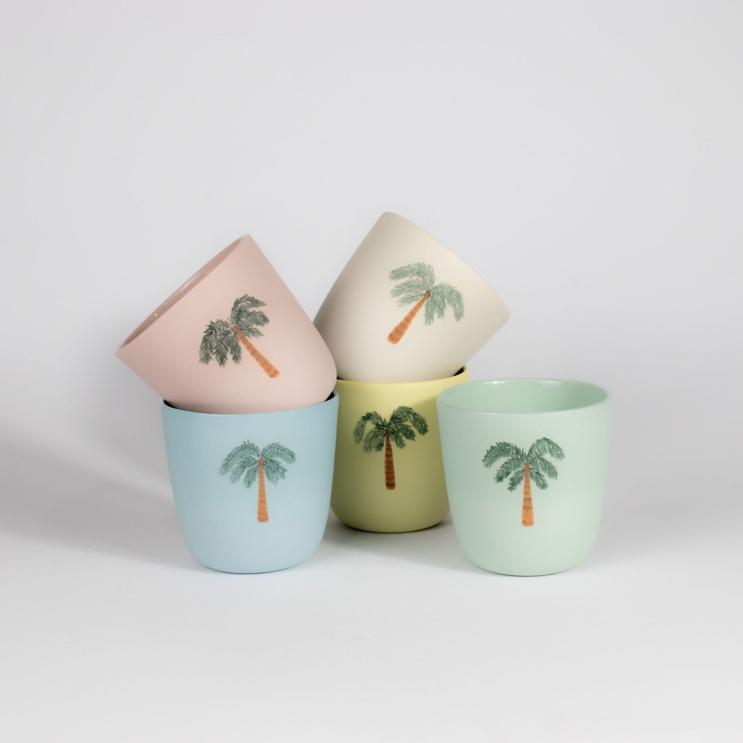 Palm Tree Medium Cup Pink