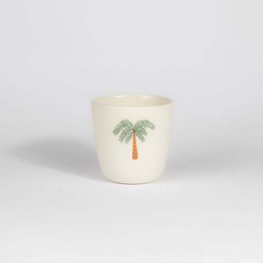 Palm Tree Medium Cup Beige