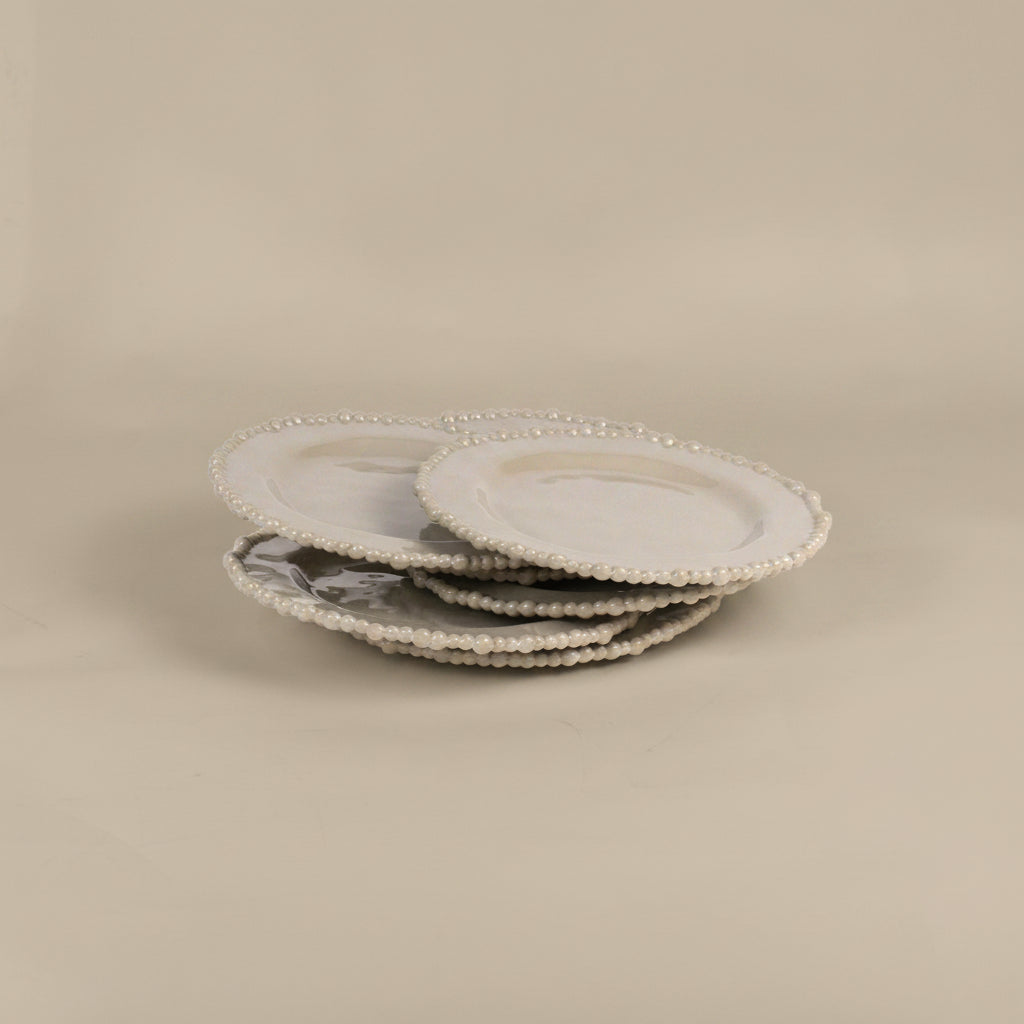 Dessert Plate Joke Table Taupe Set of 6