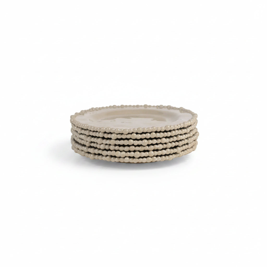 Dessert Plate Joke Table Taupe Set of 6