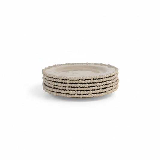 Dessert Plate Joke Table Taupe Set of 6