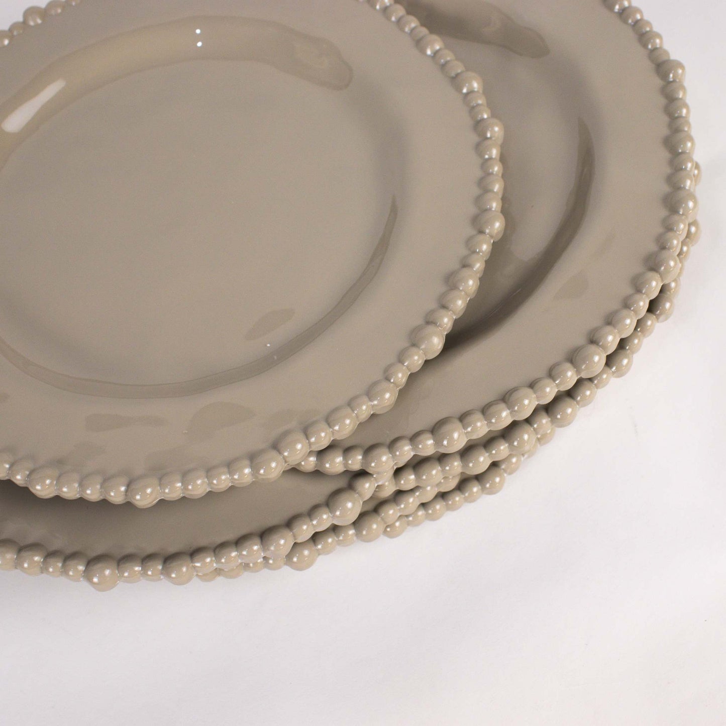 Dessert Plate Joke Table Taupe Set of 6