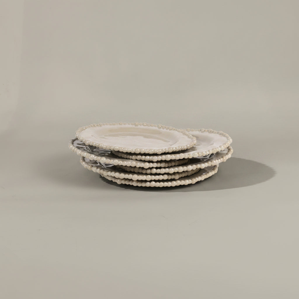 Dessert Plate Joke Table Taupe Set of 6