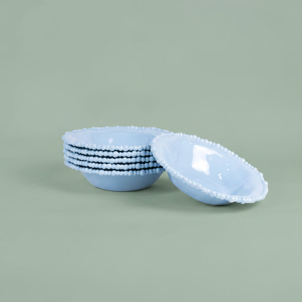 Soup Bowl Joke Table Aqua Set of 6