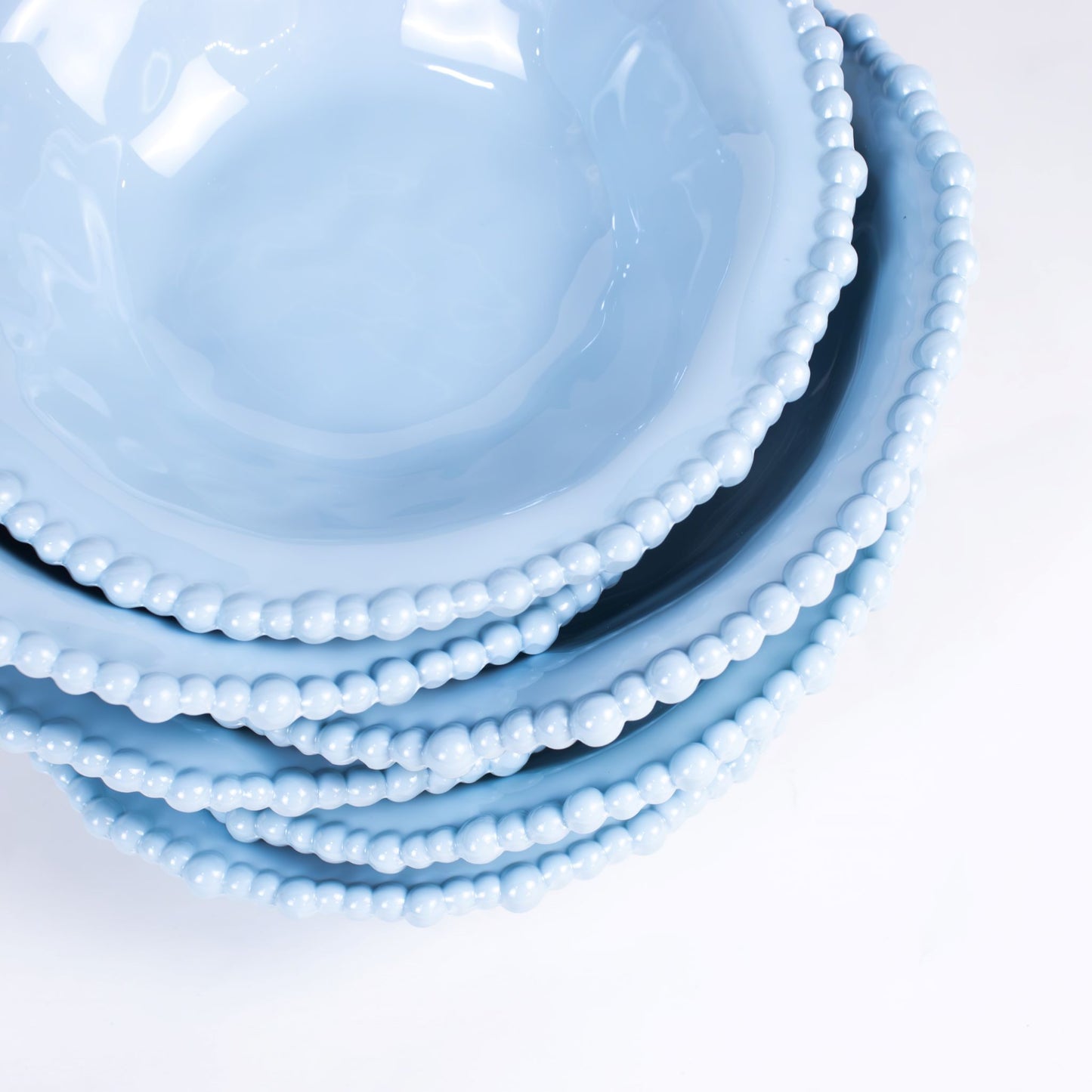 Soup Bowl Joke Table Aqua Set of 6