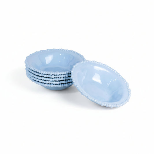 Soup Bowl Joke Table Aqua Set of 6