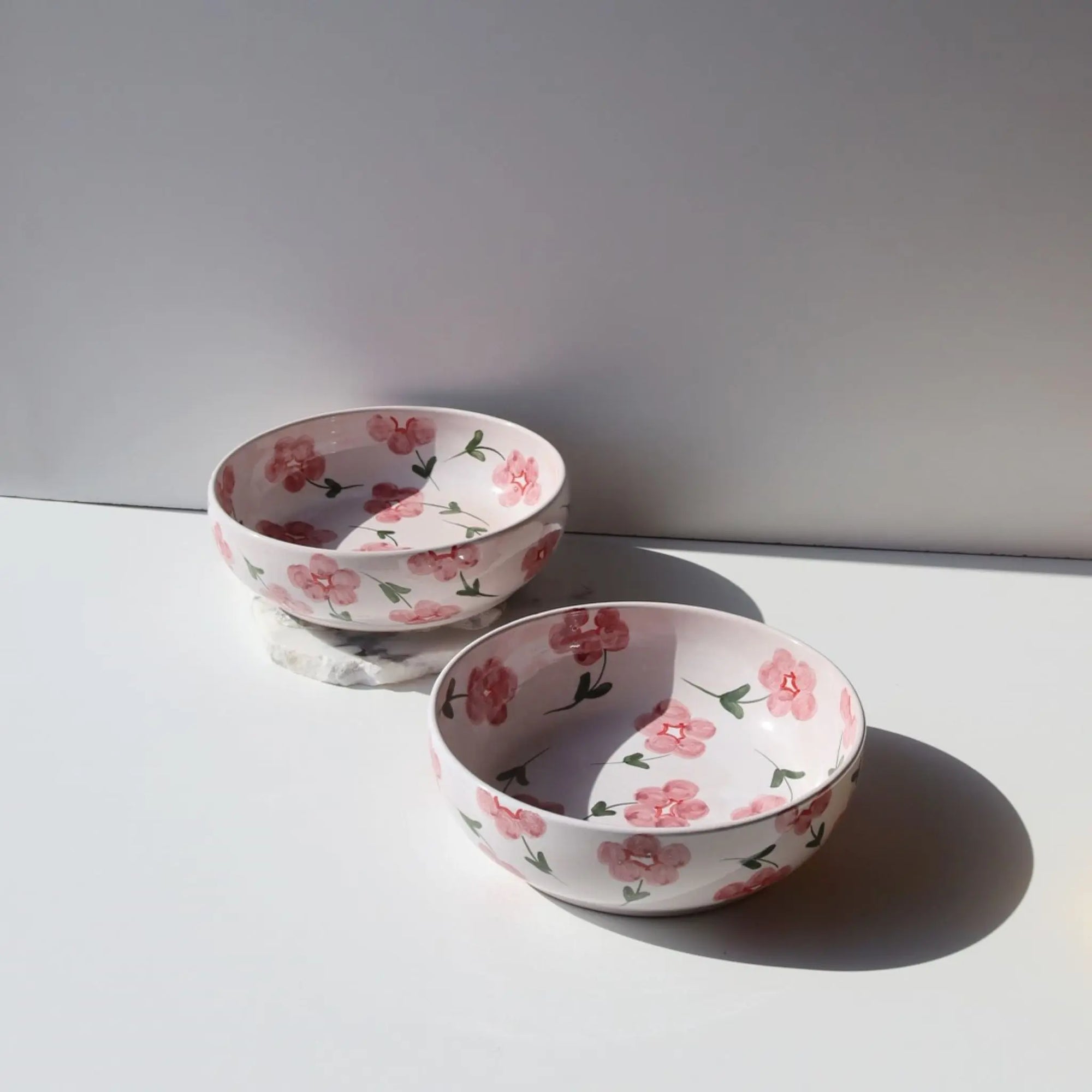 Pink Flowers Dining Dish Awan Gallery