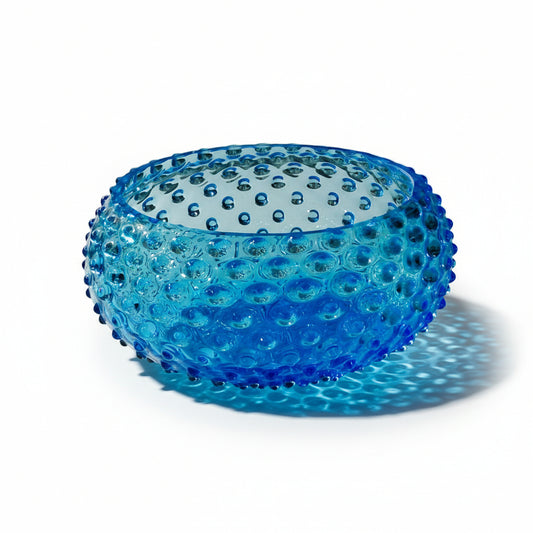 Azure Hobnail Large Bowl