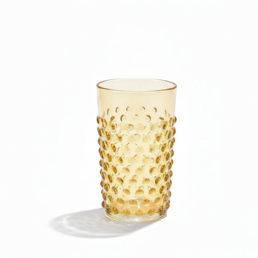 Hobnail Tumblers Underlay Amber Set of 6