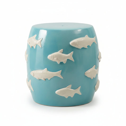 Fishes Stool Blue Design Twos