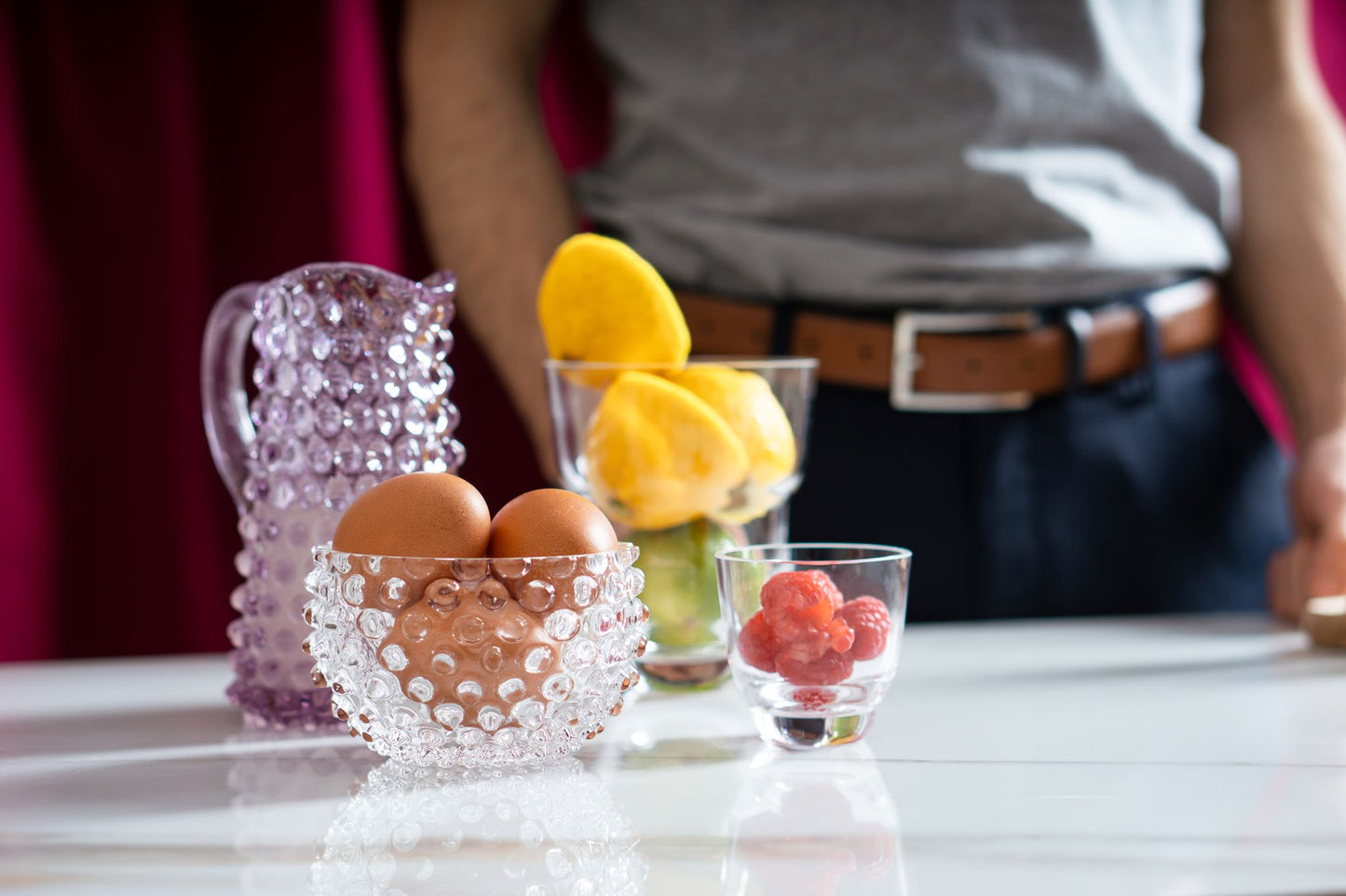 Clear Hobnail Bowl Small Set of 4 - Pieces SA