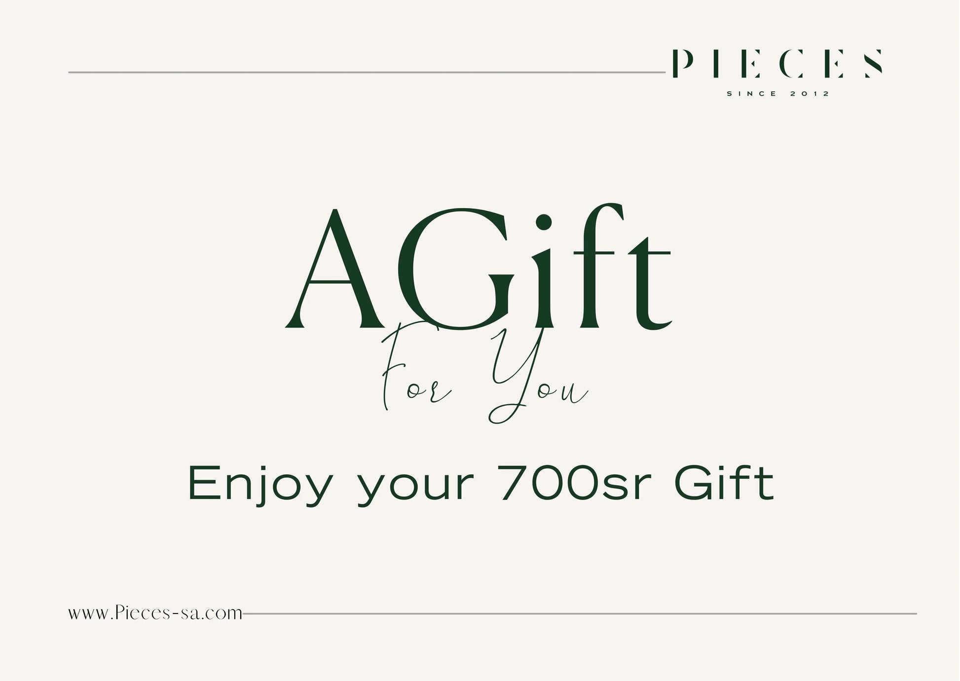 Pieces Gift Card - Pieces SA