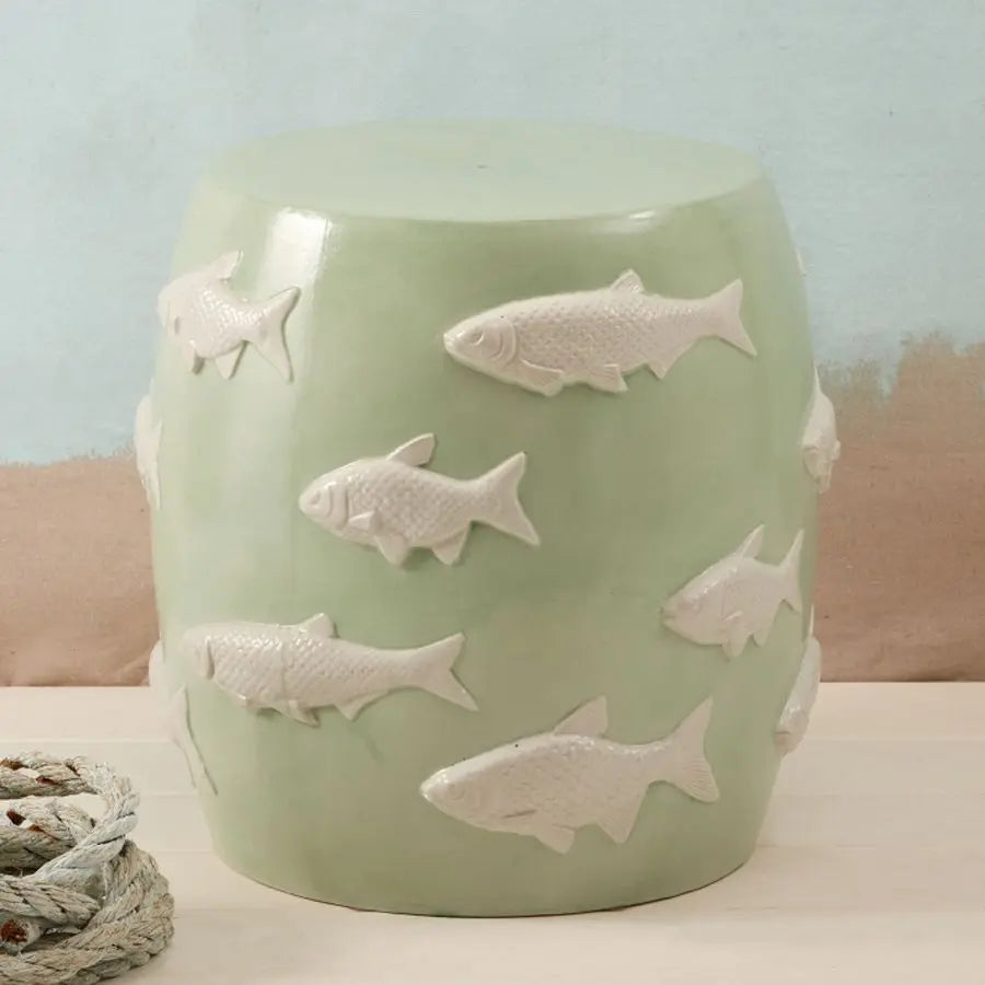 Fishes Stool Green Design Twos