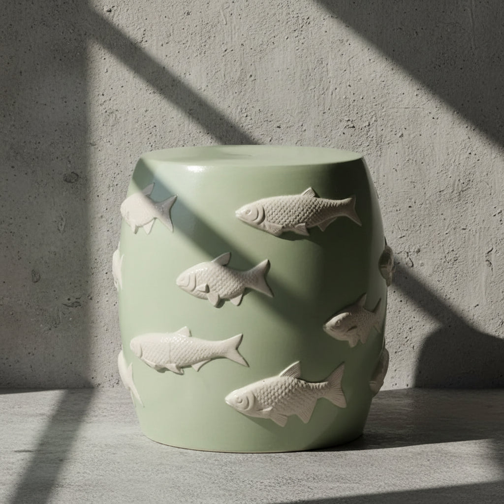 Fishes Stool Green Design