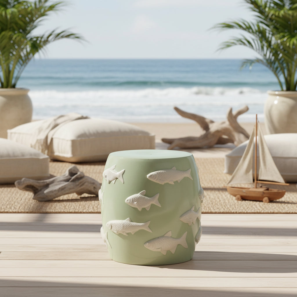 Fishes Stool Green Design