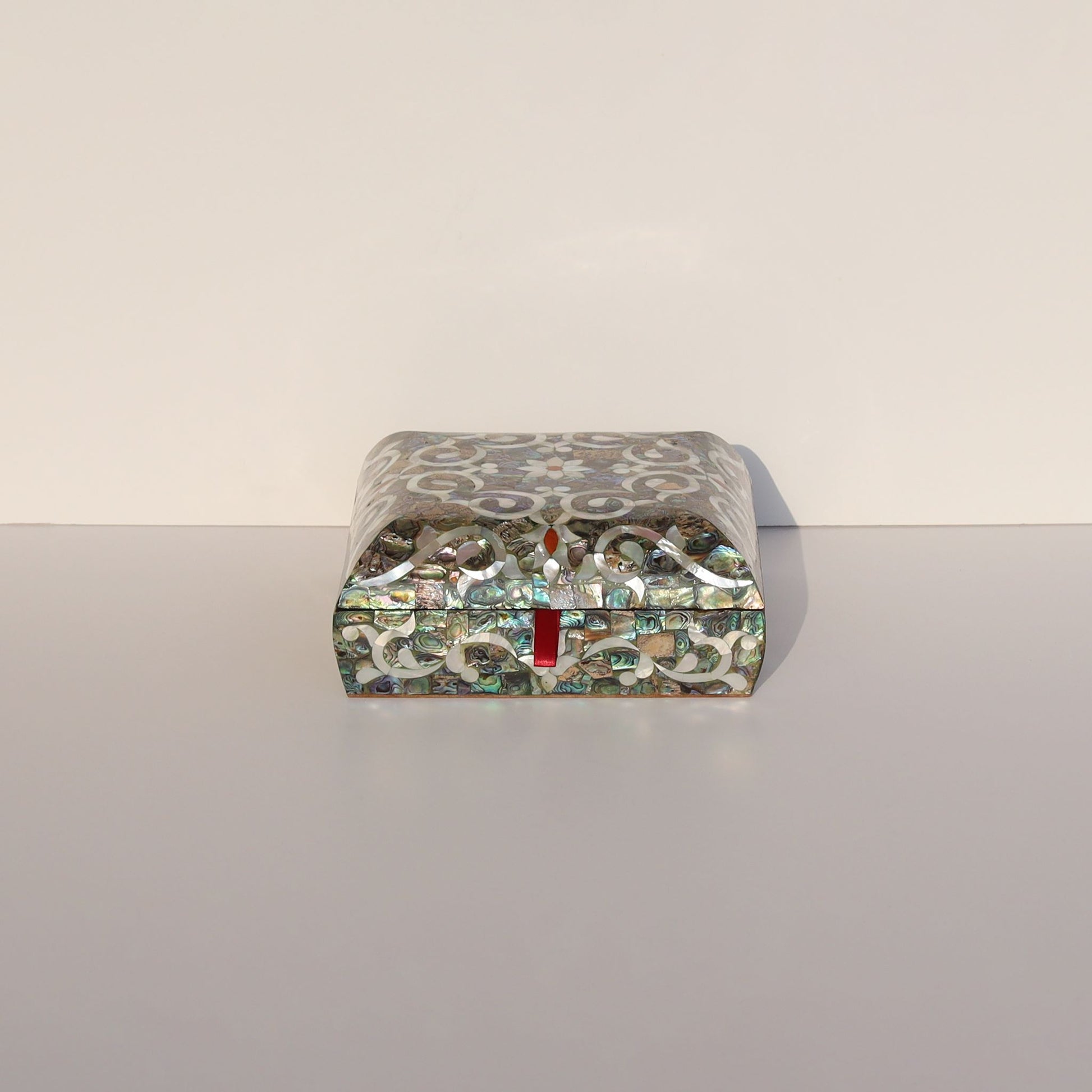Wooden Jewelry Box Sadaf Engraved with mother of pearl inlay, elegant storage for jewelry and keepsakes, artisanal craftsmanship.