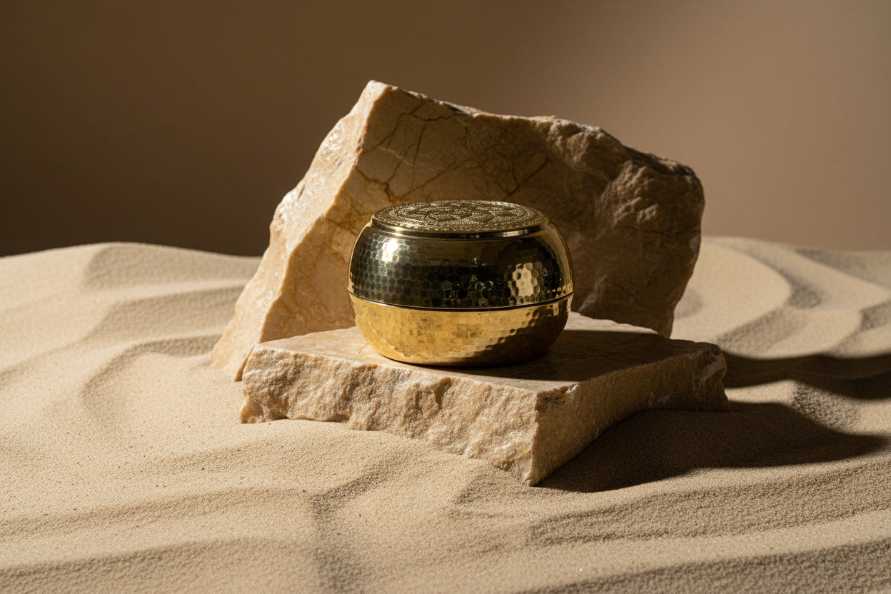 Engraved Gold Brass Box