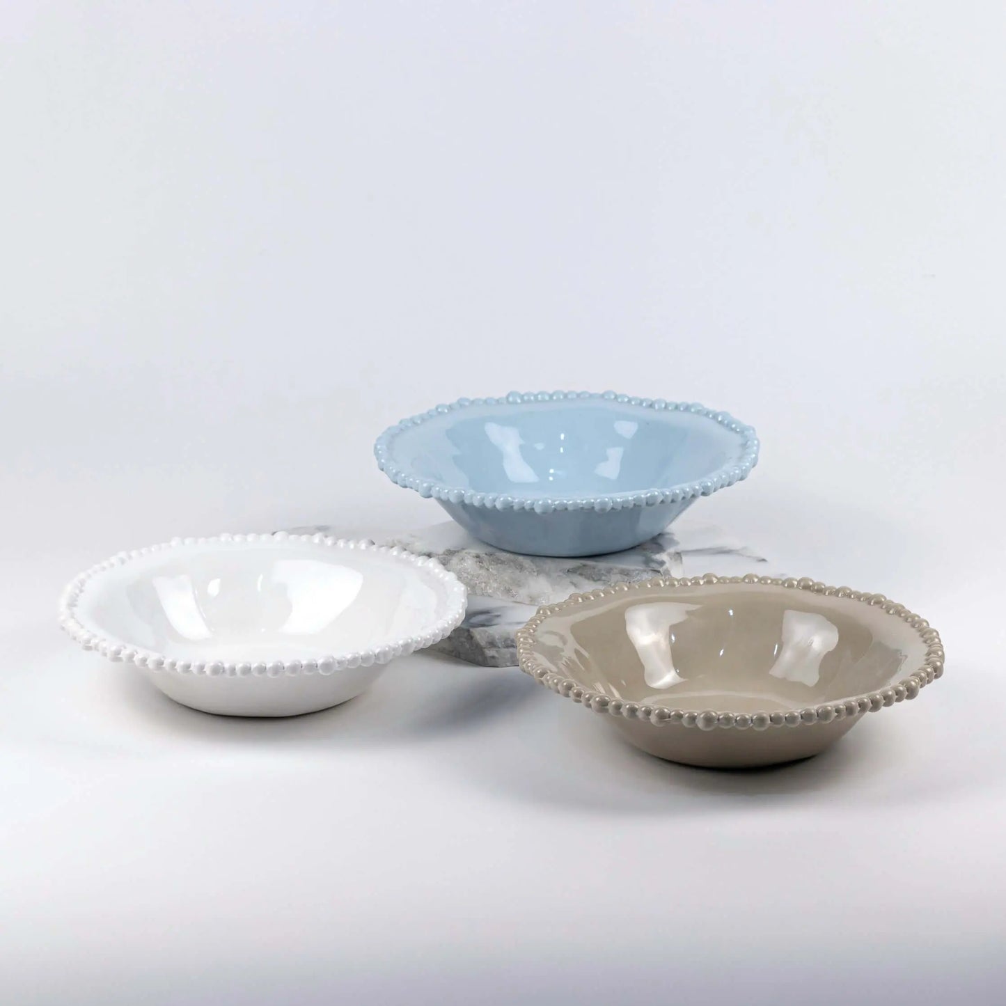 Soup Bowl Joke Table Aqua Set of 6