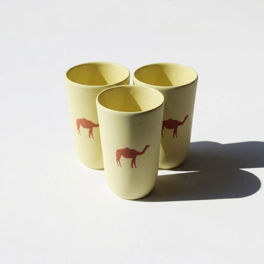 Camel Tall Cup Yellow Set of 3