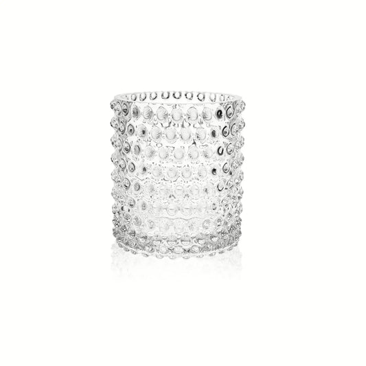 Clear Hobnail Candle Holder Large Klimchi