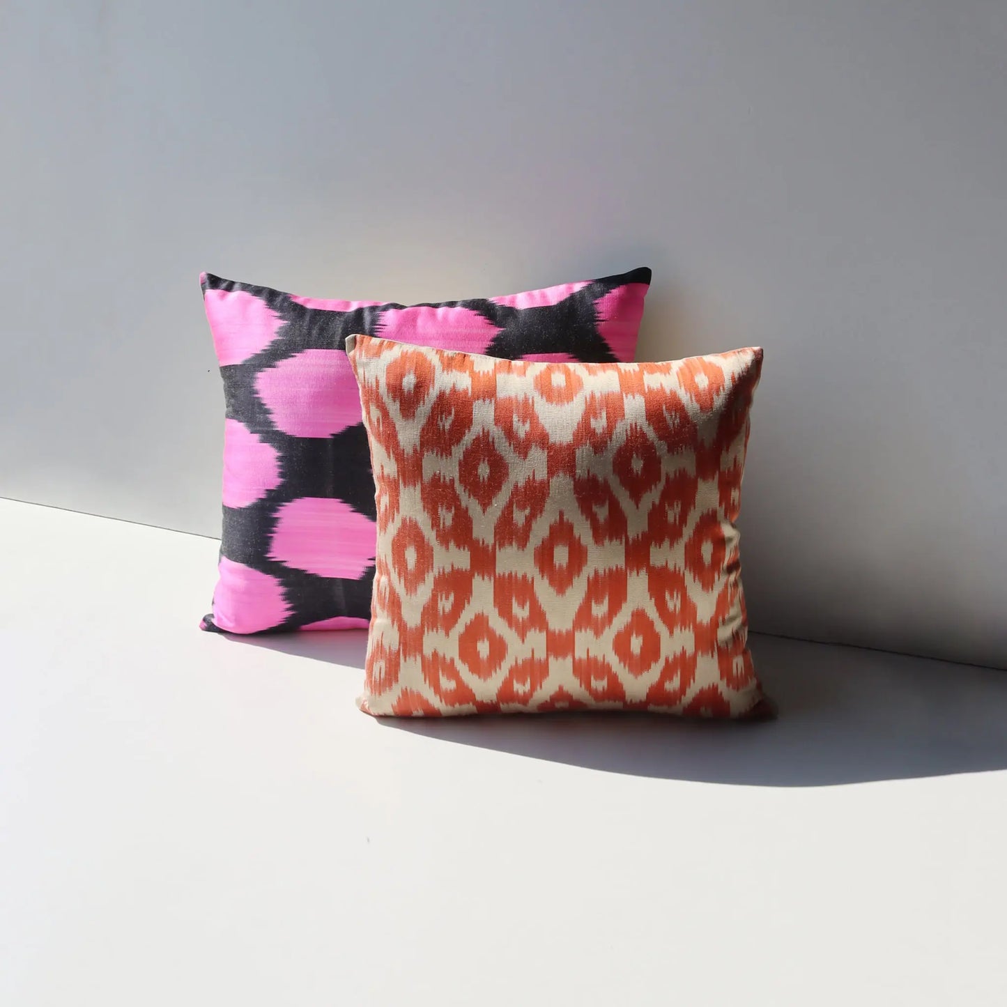 Diamond Pattern Cushion Orange/Cream Opening 1-1-2014