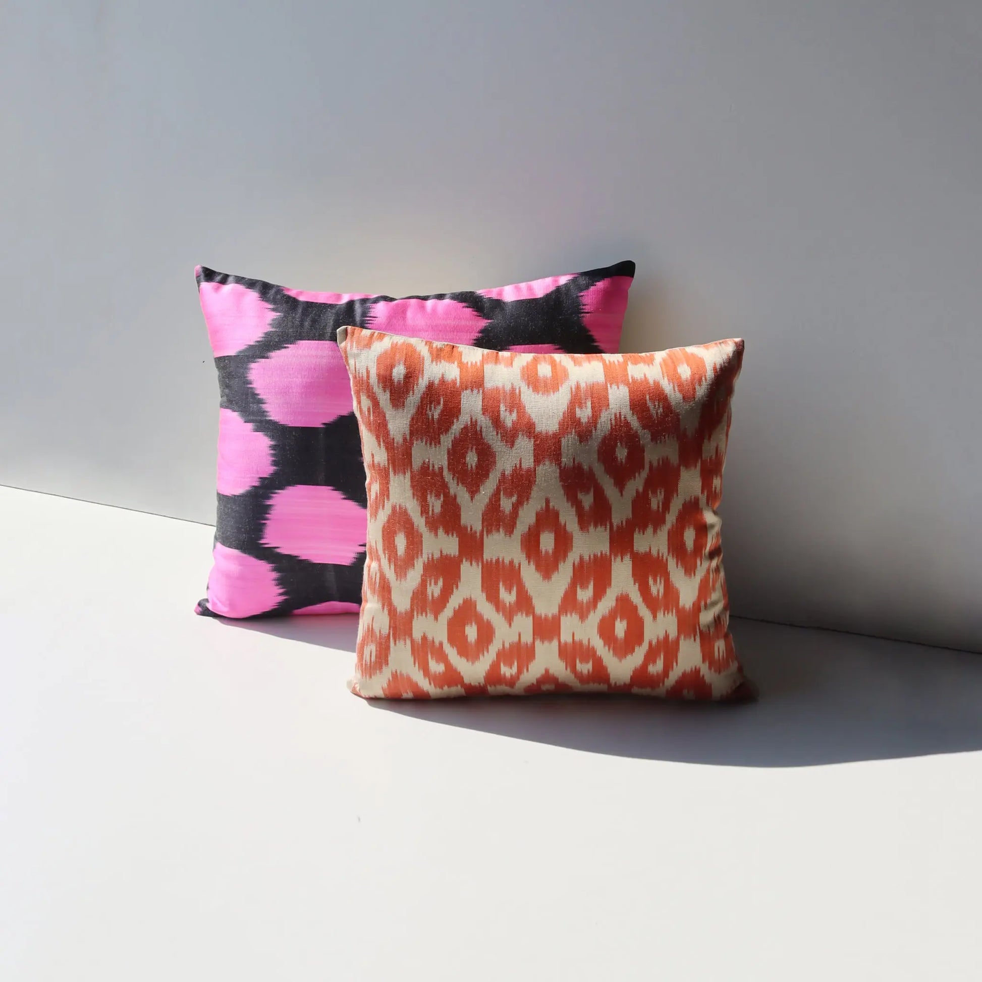 Diamond Pattern Cushion Orange/Cream Opening 1-1-2014