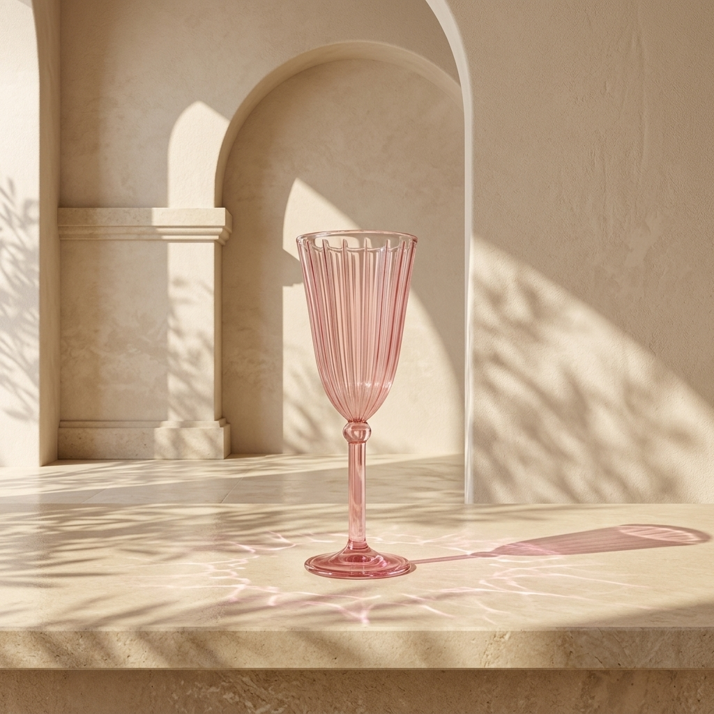 Pink Gratitude Glasses Set of 6