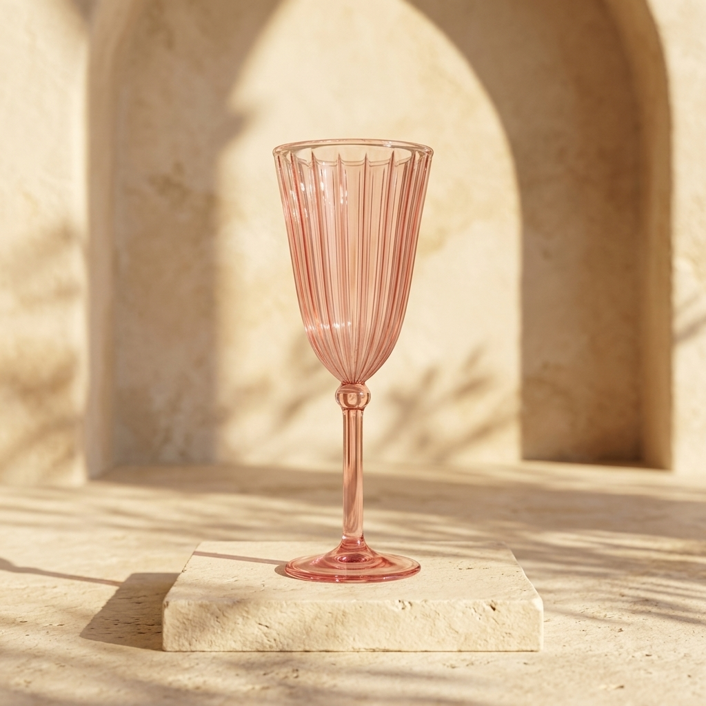 Pink Gratitude Glasses Set of 6