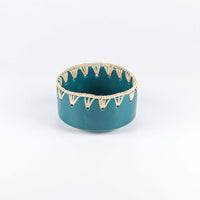 Load image into Gallery viewer, Raffia Bowl Dark Green Ceramic - Small
