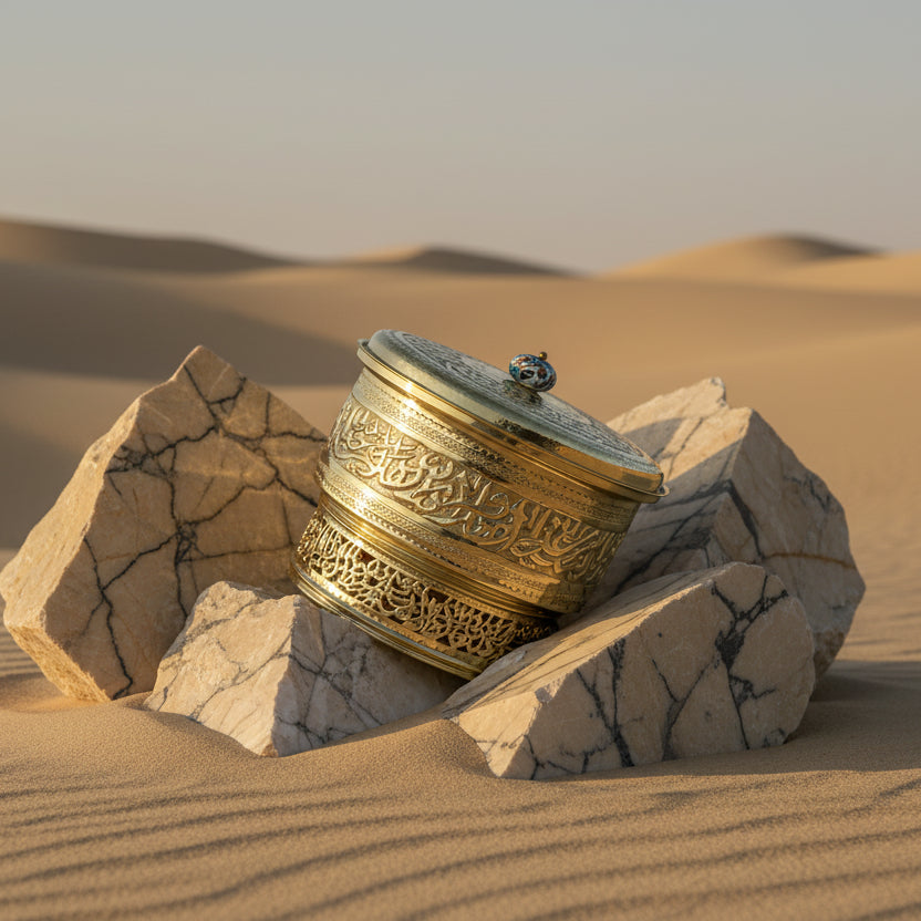 سخان نحاس ذهبي إيشاني كبير