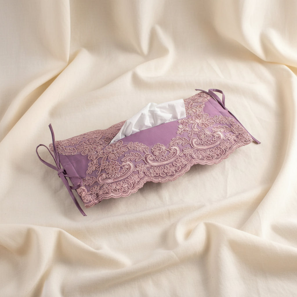 Soft Tissue Cover Dark Purple with Dark Purple Lace