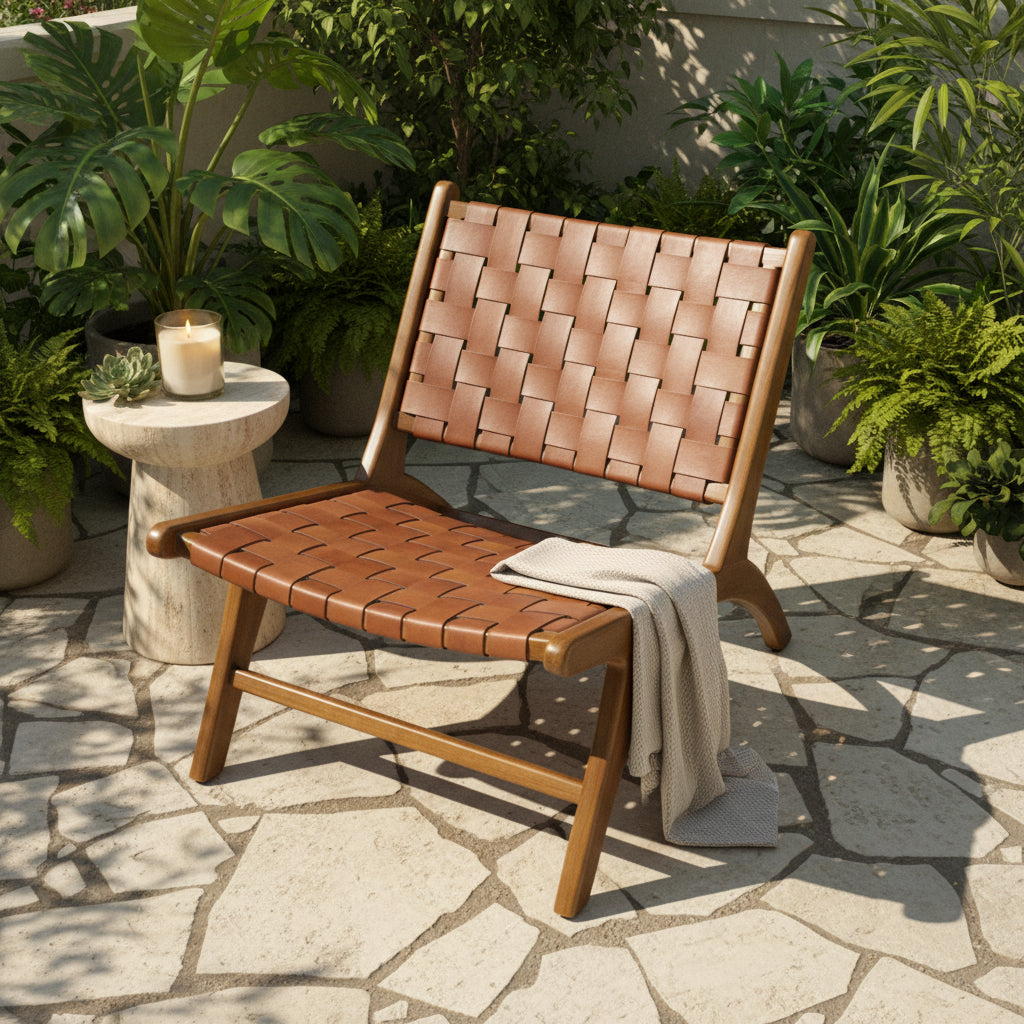 Woven Leather Chair