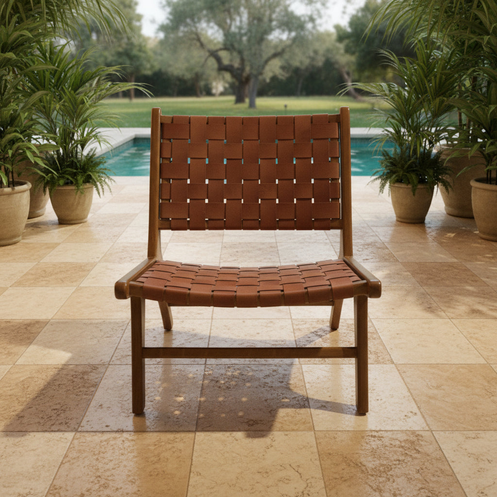 Woven Leather Chair