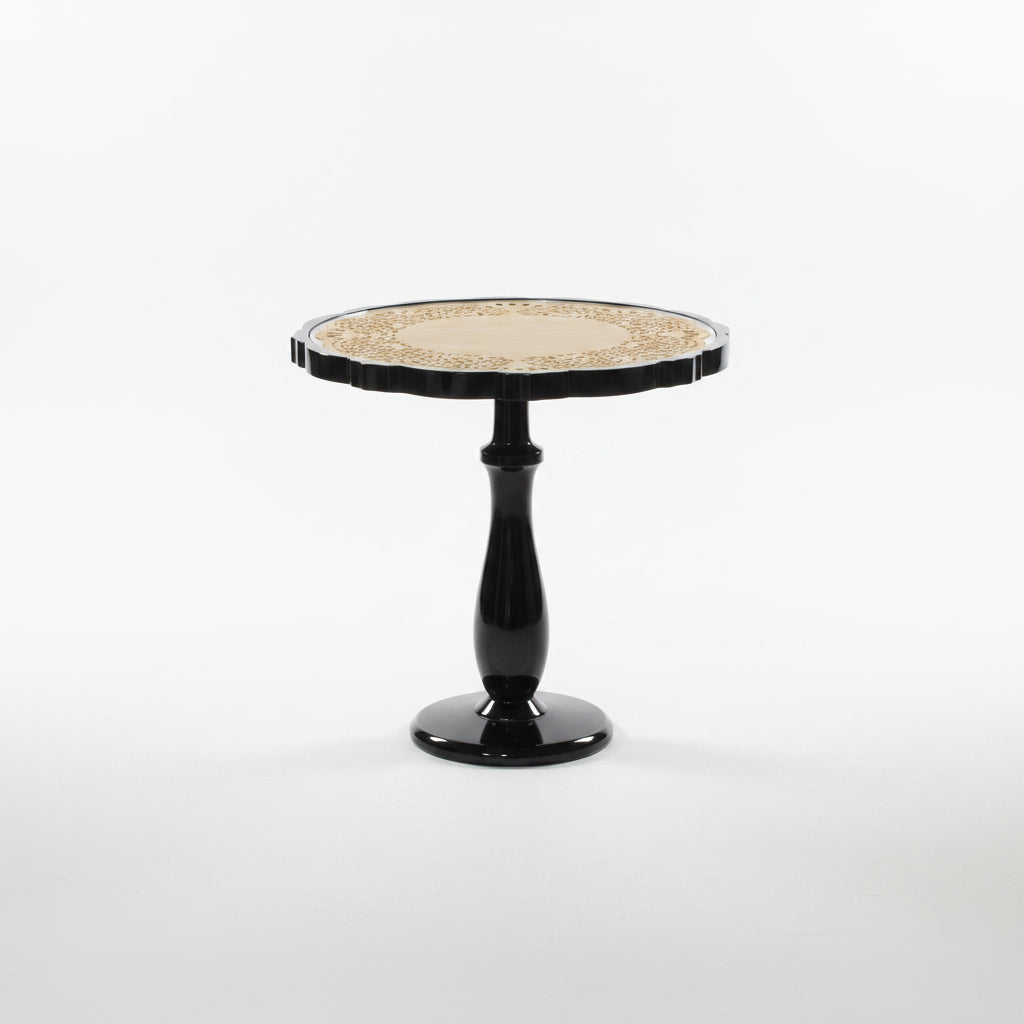 Golden Crochet Side Table